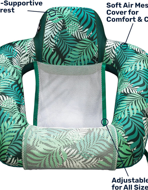 Load image into Gallery viewer, AQUA Zero Gravity Pool Chair Lounge, Inflatable Pool Chair, Adult Pool Float, Heavy Duty, Teal Fern, Blue Teal - Zero G Pool Chair (AZL17290TL)
