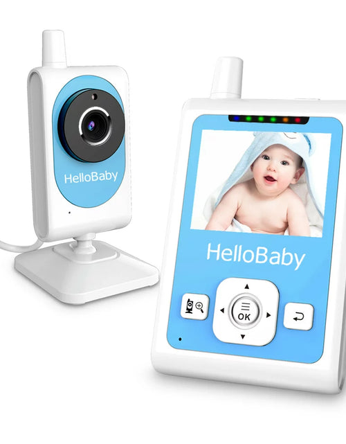 Load image into Gallery viewer, Baby Monitor- HB26 Video Baby Monitor with 2.4 Inch Screen, Night Vision, Temperature Sensor, VOX Mode, One-Way Talk
