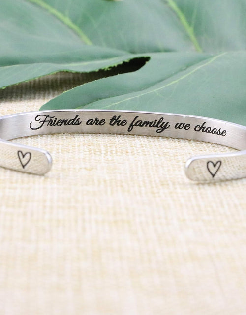 Load image into Gallery viewer, Inspirational Bracelets for Women Mom Personalized Gift for Her Engraved Mantra Cuff Bangle Crown Birthday Jewelry
