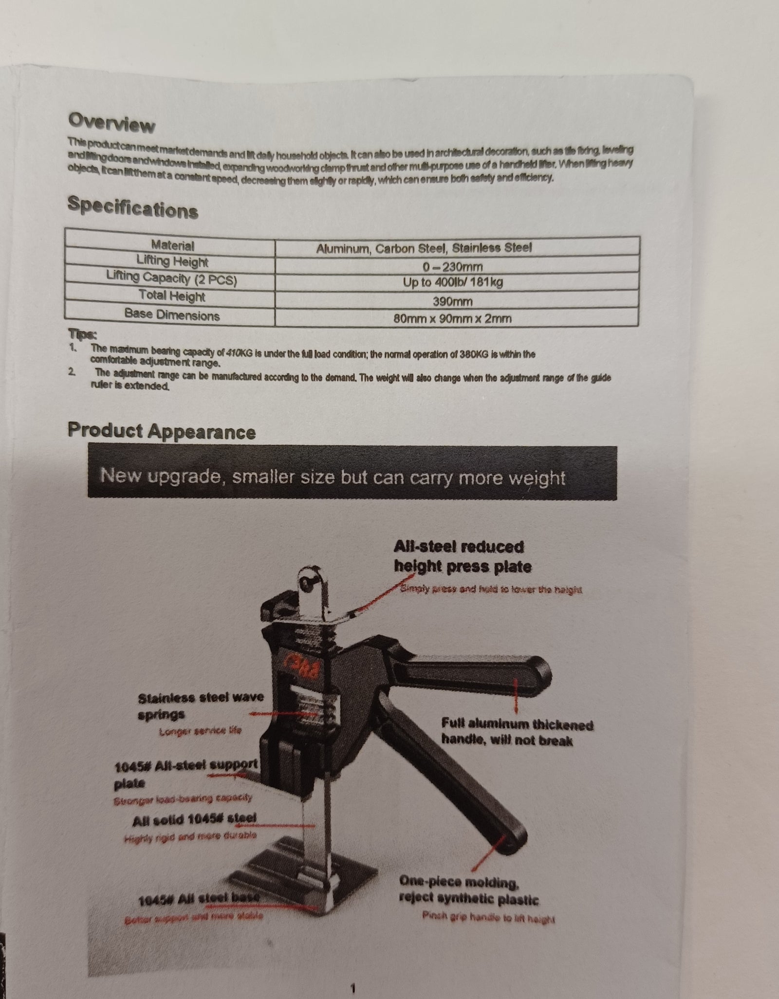 Labor Saving Arm Jack