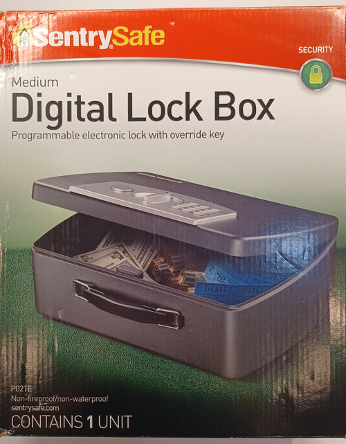 Load image into Gallery viewer, SentrySafe Portable Black Safe Box with Digital Keypad Lock
