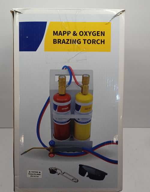 Load image into Gallery viewer, Oxygen MAPP Torch Kit Portable Cylinder Metal Stand
