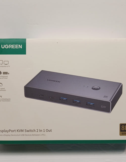 Load image into Gallery viewer, UGREEN 8K Displayport KVM Switch DP 1.4
