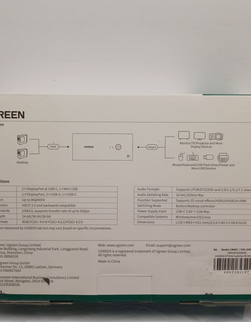 Load image into Gallery viewer, UGREEN 8K Displayport KVM Switch DP 1.4
