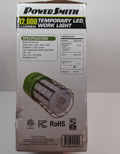 Load image into Gallery viewer, Powersmith 12,000 Lumen Temporary LED Work Light
