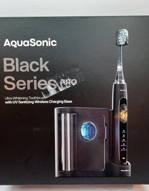 Load image into Gallery viewer, Aquasonic Black Series PRO – Ultra Whitening Toothbrush w UV Sanitizing Base
