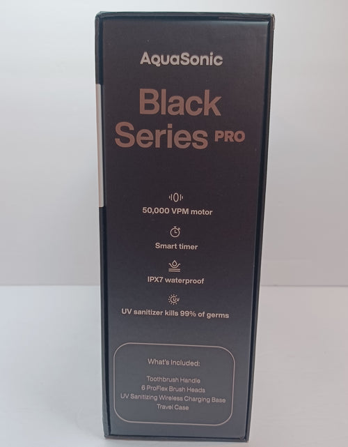 Load image into Gallery viewer, Aquasonic Black Series PRO – Ultra Whitening Toothbrush w UV Sanitizing Base
