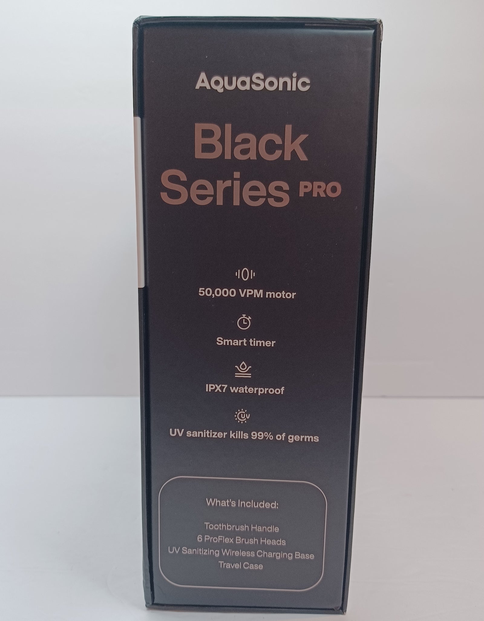 Aquasonic Black Series PRO – Ultra Whitening Toothbrush w UV Sanitizing Base