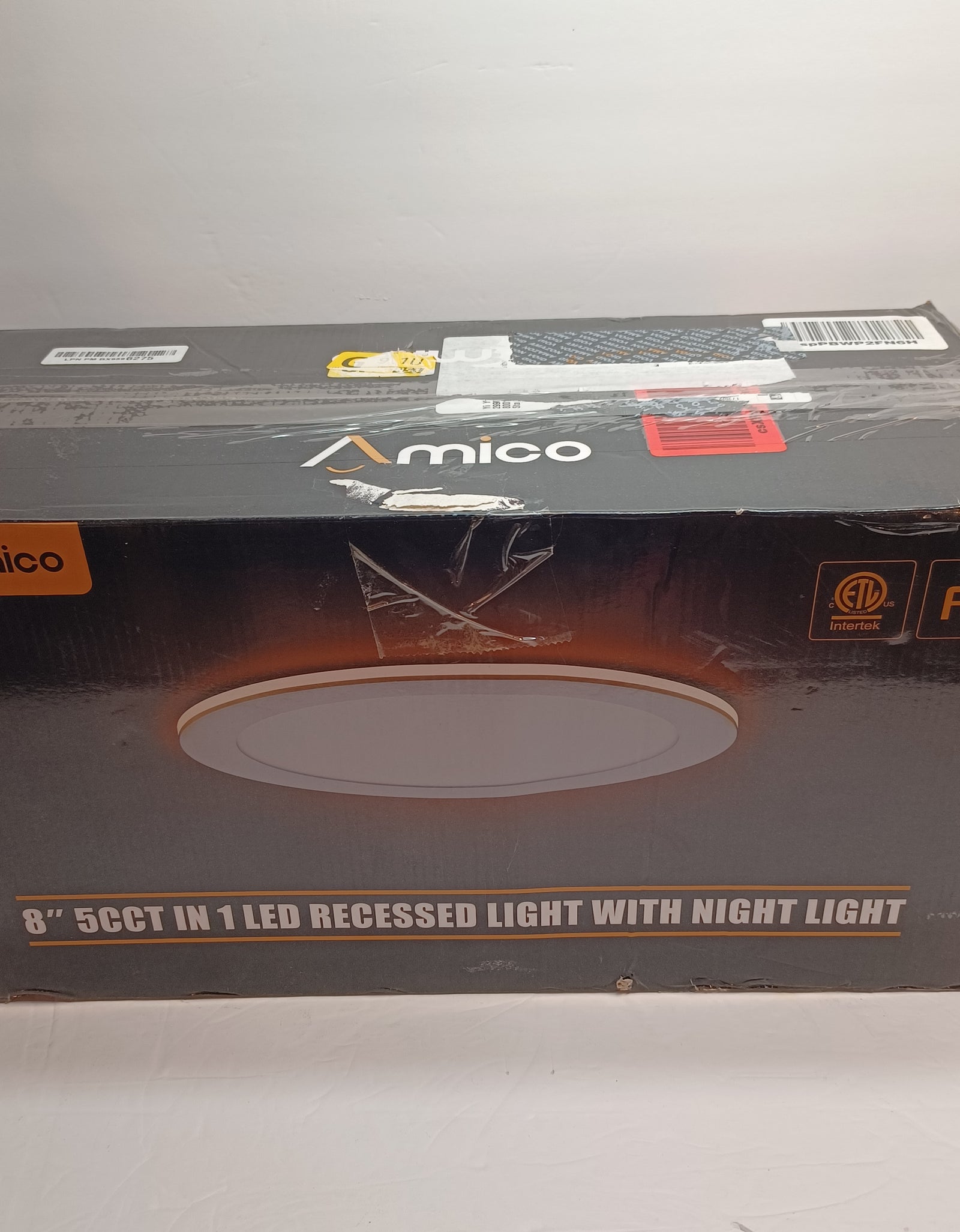 Amico 12 Pack 8 Inch 5CCT LED Recessed Ceiling Light with Night Light