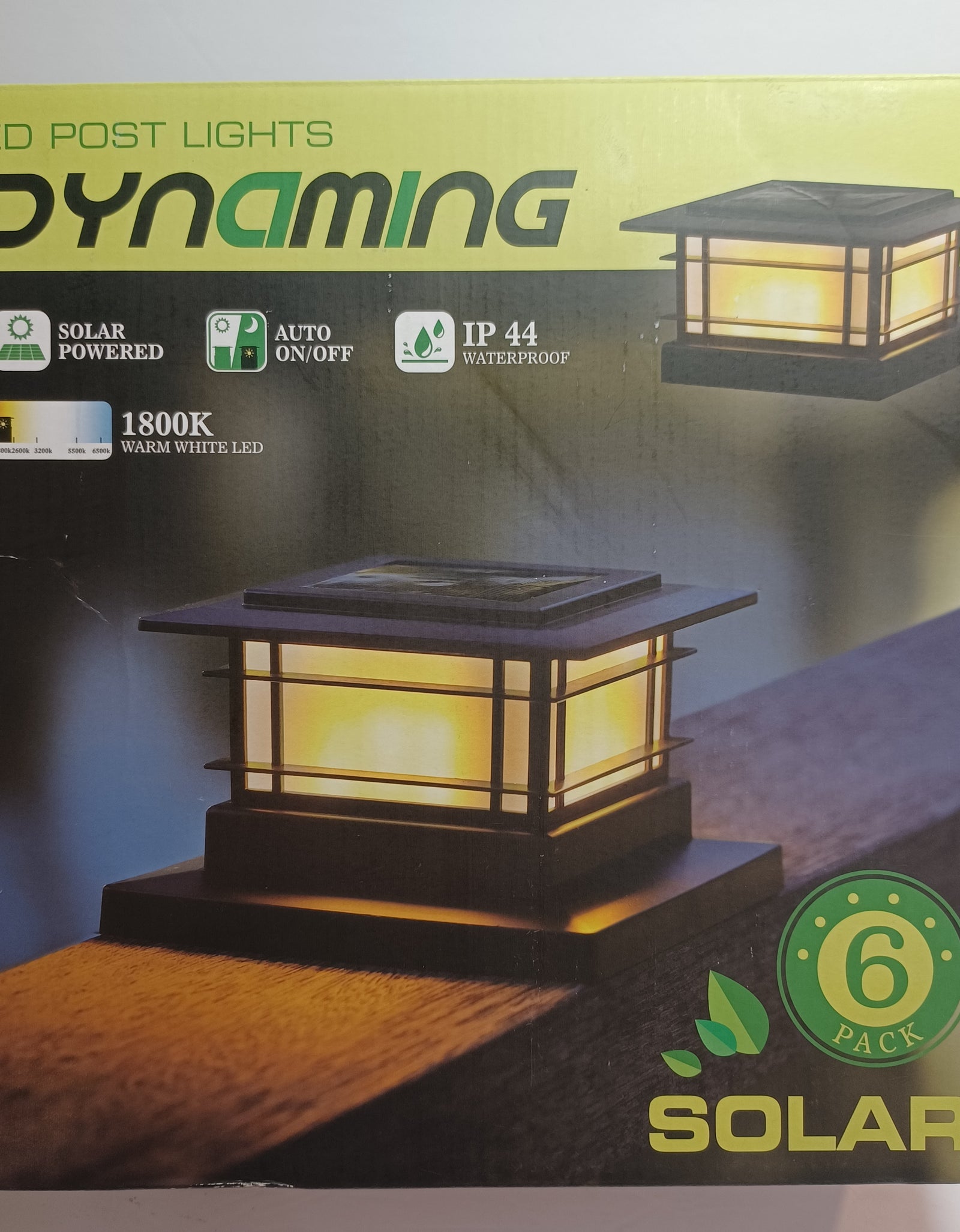 Dynaming 6 Pack Solar Post Lights Outdoor