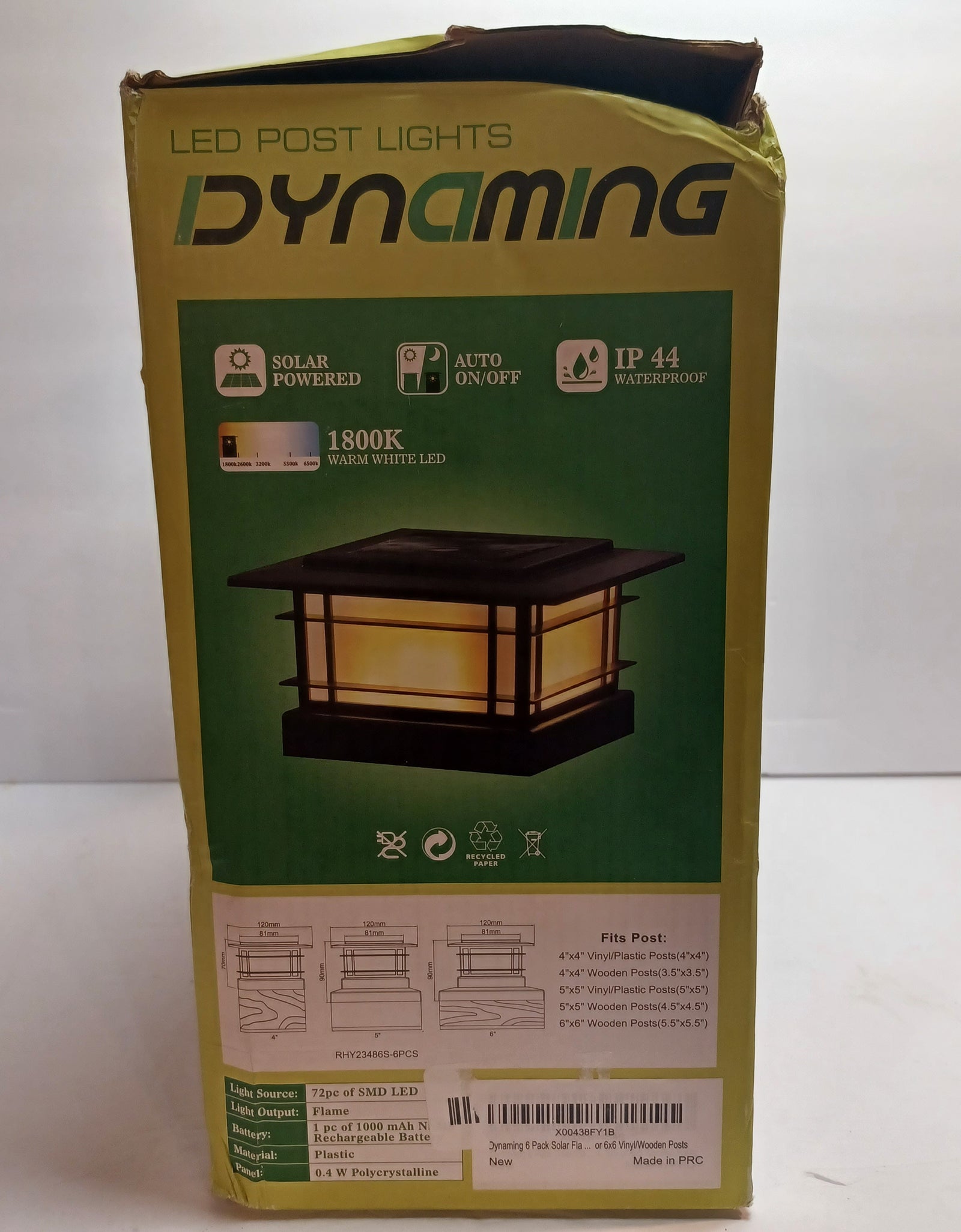 Dynaming 6 Pack Solar Post Lights Outdoor