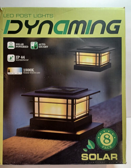 Load image into Gallery viewer, Dynaming 8 Pack Solar Flame Post Lights Outdoor
