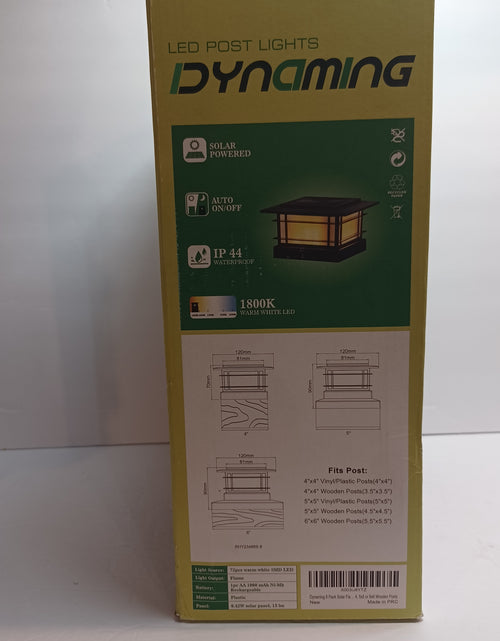 Load image into Gallery viewer, Dynaming 8 Pack Solar Flame Post Lights Outdoor
