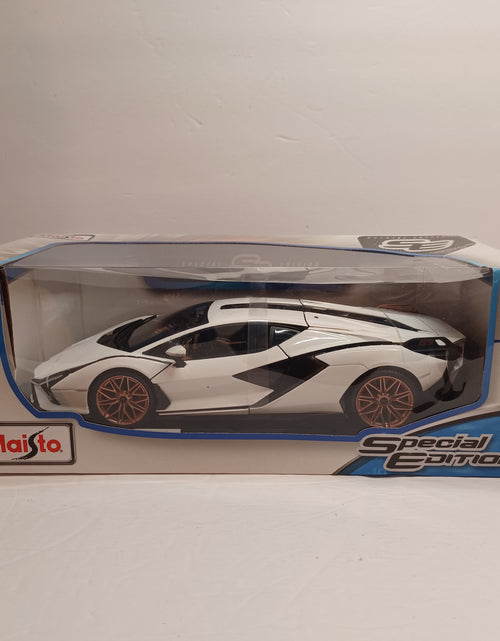 Load image into Gallery viewer, Lambor Sian FKP 37 White with Copper Wheels 1/18 Diecast Model Car
