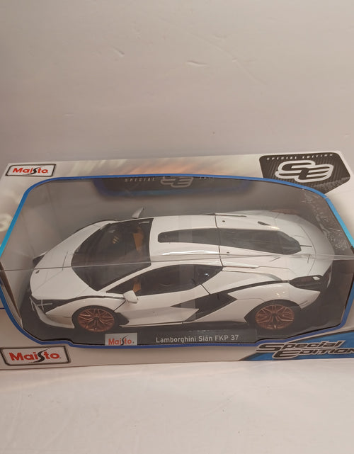 Load image into Gallery viewer, Lambor Sian FKP 37 White with Copper Wheels 1/18 Diecast Model Car
