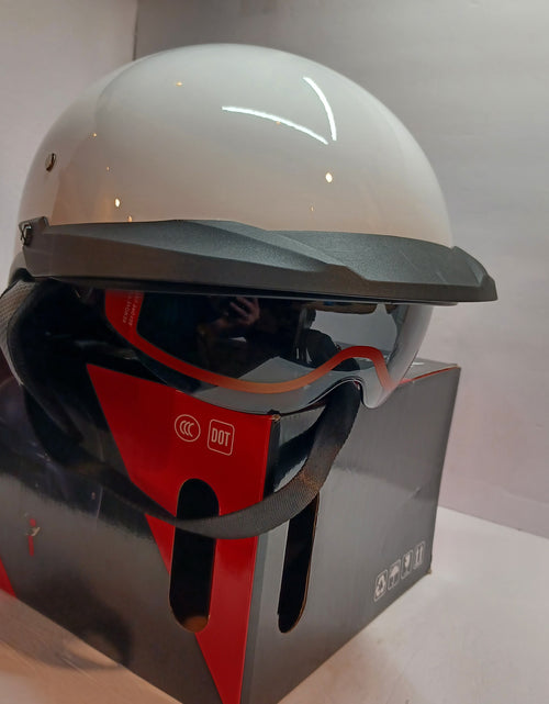 Load image into Gallery viewer, Motorcycle Half Helmet with Sun Visor
