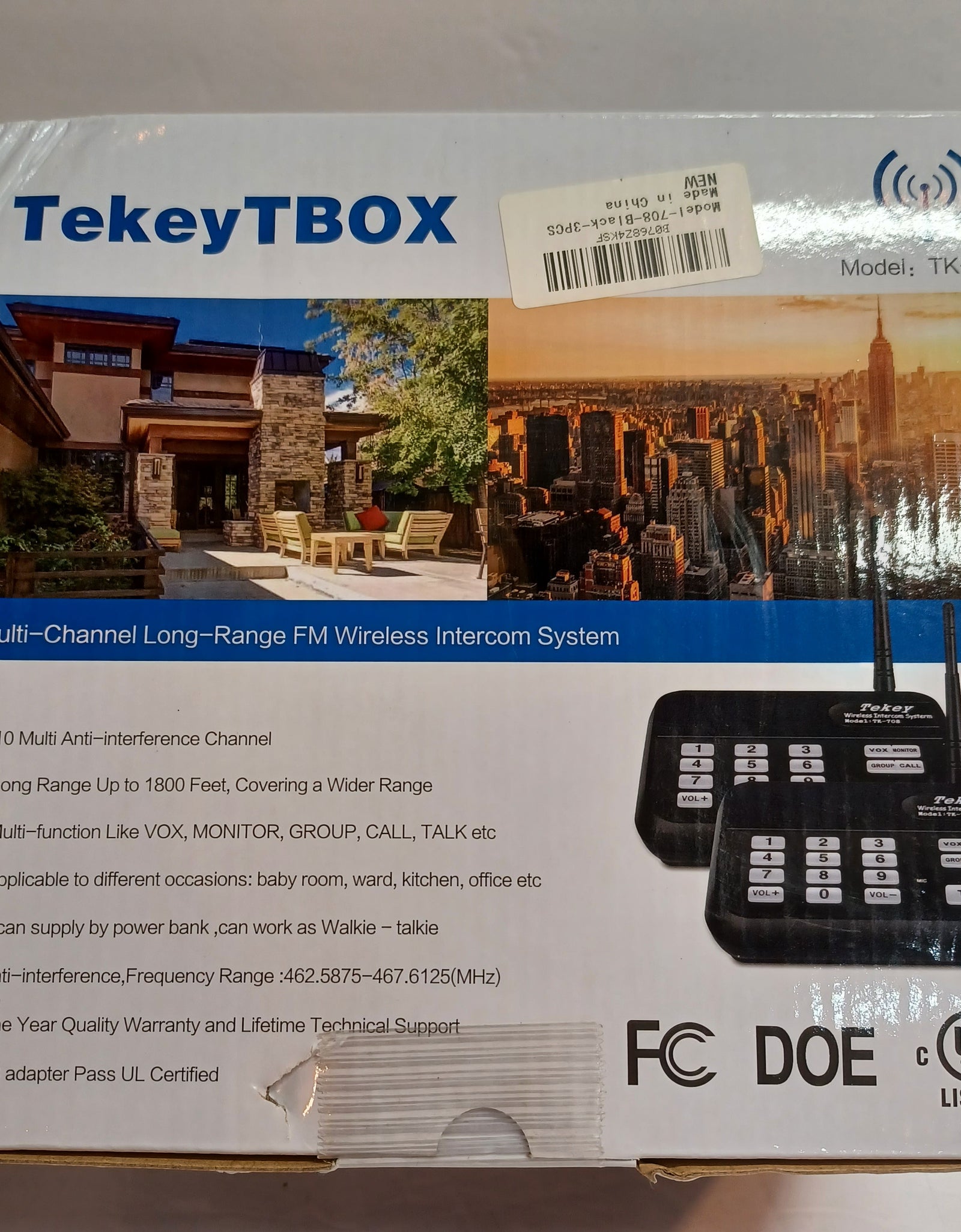 TekeyTBOX Multi-Channel Long-Range FM Wireless Intercom System