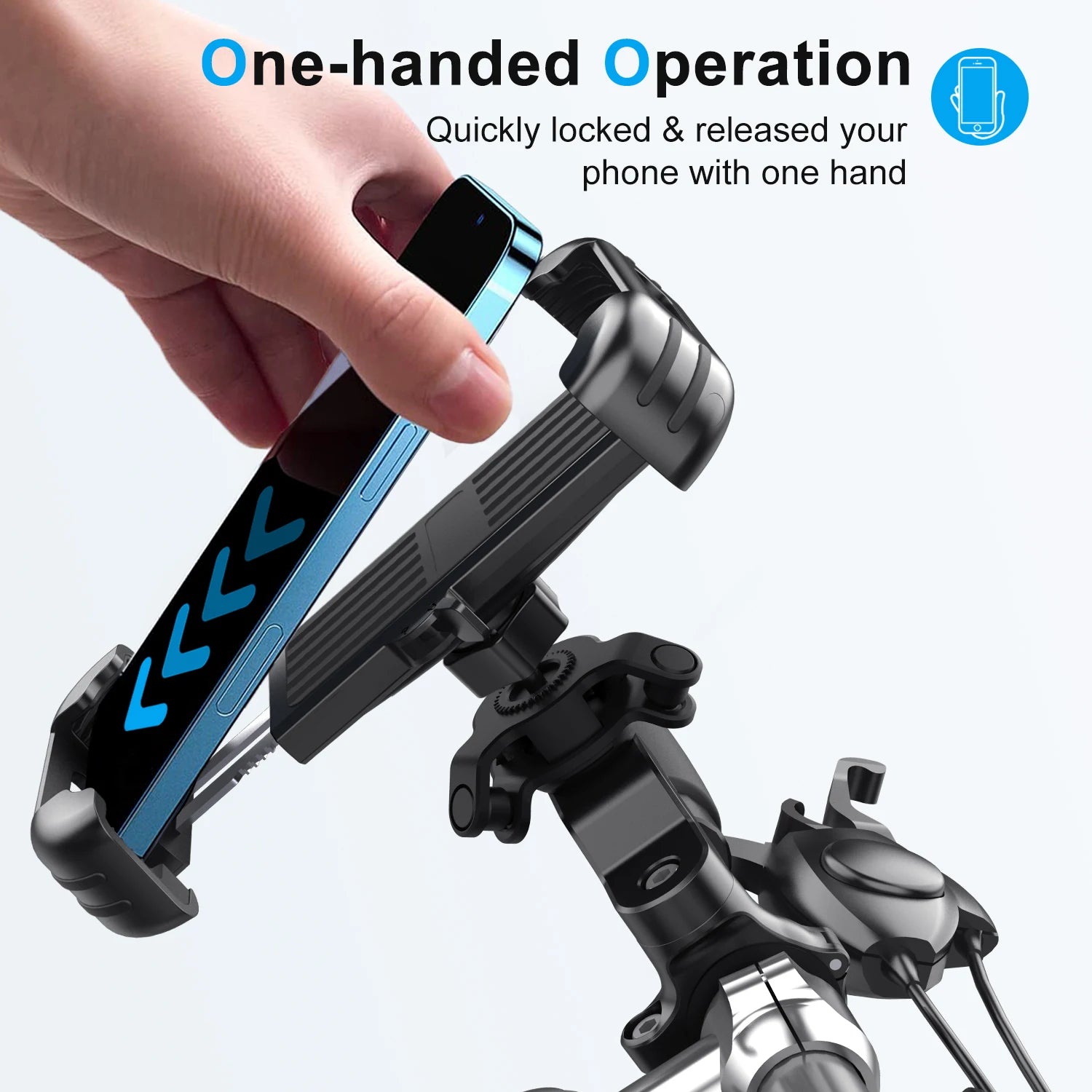 Bicycle Phone Holder Stand for Iphone Xiaomi Samsung Motorcycle Mobile Cellphone Holder Bike Scooter Handlebar Clip Mount