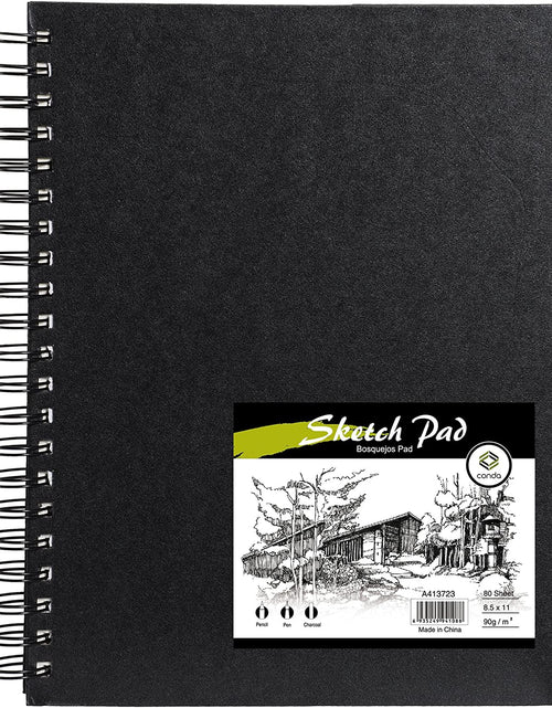 Load image into Gallery viewer, 8.5&quot;X11&quot; Hardbound Sketch Book, Double-Sided Hardcover Sketchbook, Spiral Sketch Pad, Durable Acid Free Drawing Art Paper for Kids &amp; Adults
