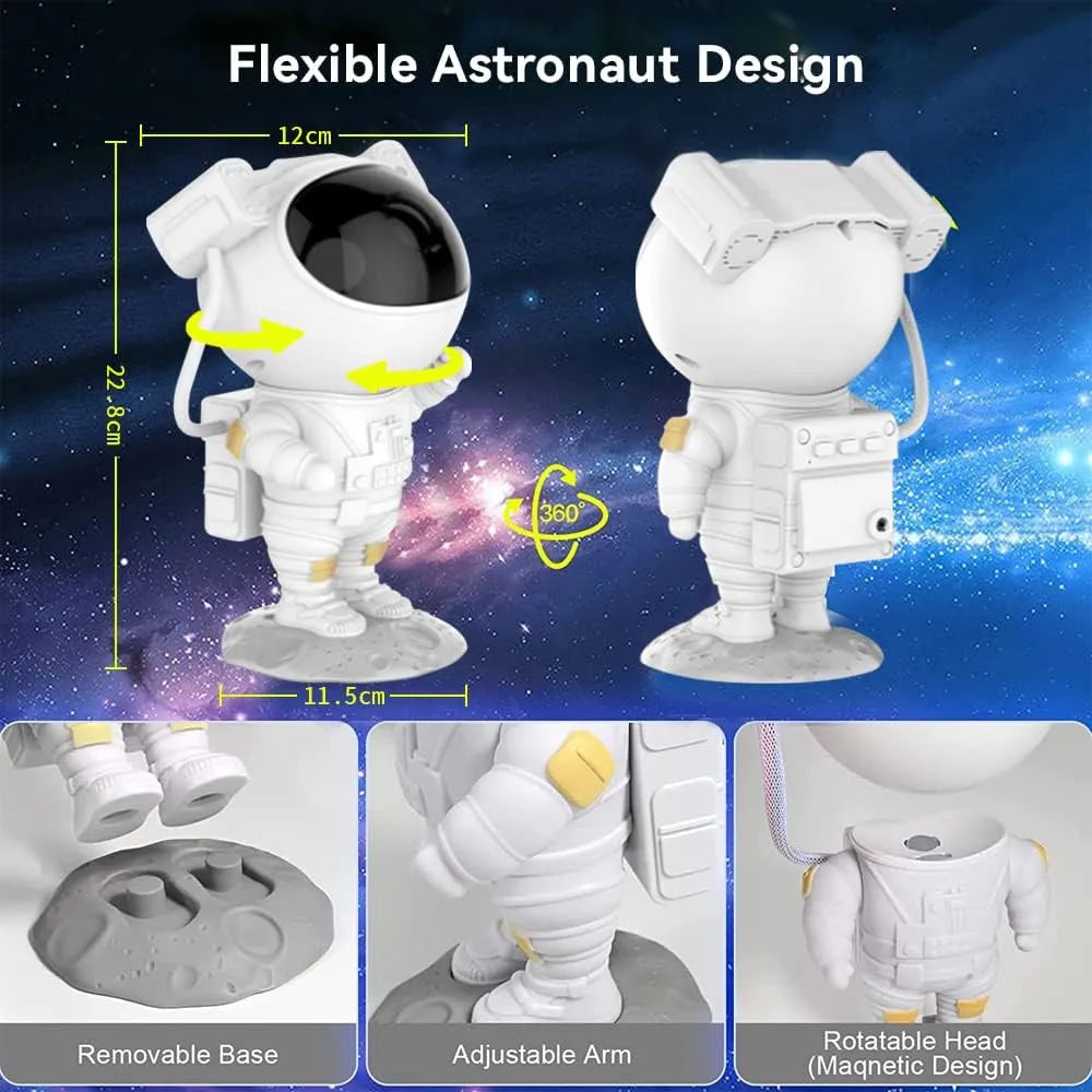 2024 Galaxy Star Projector Starry Sky Night Light Astronaut Lamp Home Room Decor Decoration Bedroom Decorative Luminaires Gift