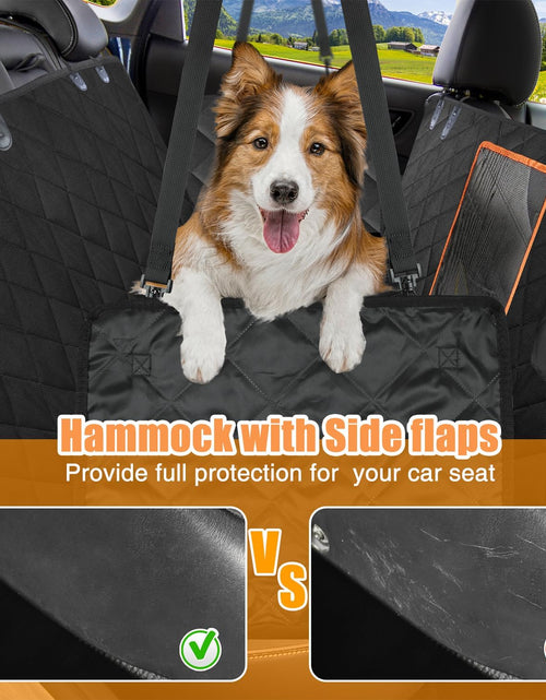 Load image into Gallery viewer, Dog Car Seat Cover for Back Seat, 100% Waterproof Dog Car Hammock with Mesh Window, Anti-Scratch Nonslip Durable Soft Pet Dog Seat Cover for Cars Trucks and SUV
