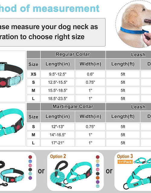 Load image into Gallery viewer, 2 Packs Martingale Dog Collar with Quick Release Buckle Reflective Dog Training Collars for Small Medium Large Dogs
