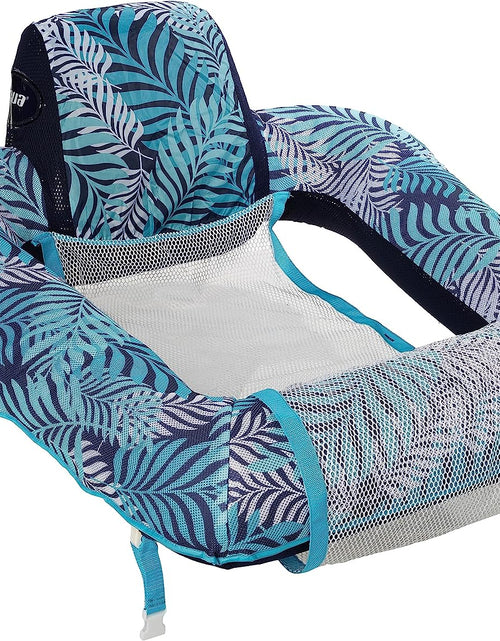 Load image into Gallery viewer, AQUA Zero Gravity Pool Chair Lounge, Inflatable Pool Chair, Adult Pool Float, Heavy Duty, Blue Fern
