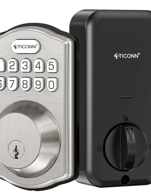 Load image into Gallery viewer, TICONN Keyless Deadbolt Entry Door Lock- Satin Nickle
