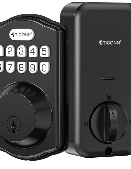 Load image into Gallery viewer, TICONN Keyless Deadbolt Entry Door Lock- Matte Black
