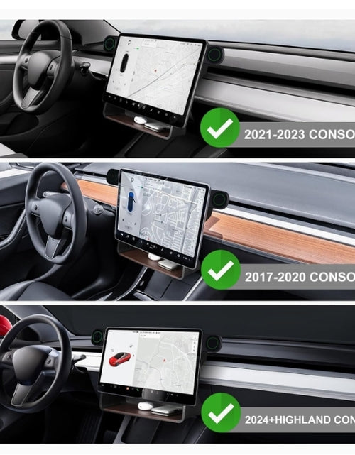 Load image into Gallery viewer, Tesla Center Console Organizer for Model Y Model 3 with Magnetic Cell Phone Hold
