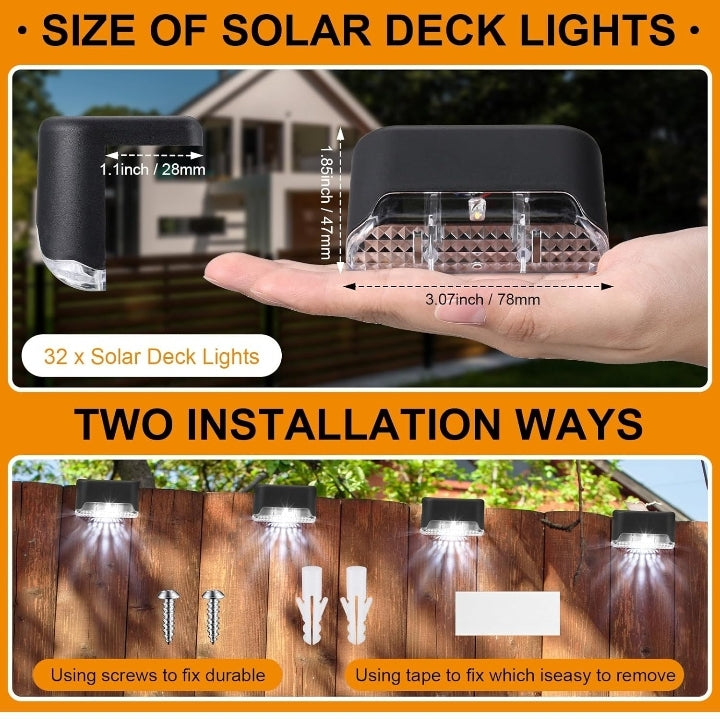 32 Pcs Solar Lights Outdoor