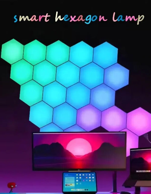 Load image into Gallery viewer, RGB Hexagonal Light Game Atmosphere Light Intelligent Voice Control Induction Bluetooth APP Remote Control Rhythm Light
