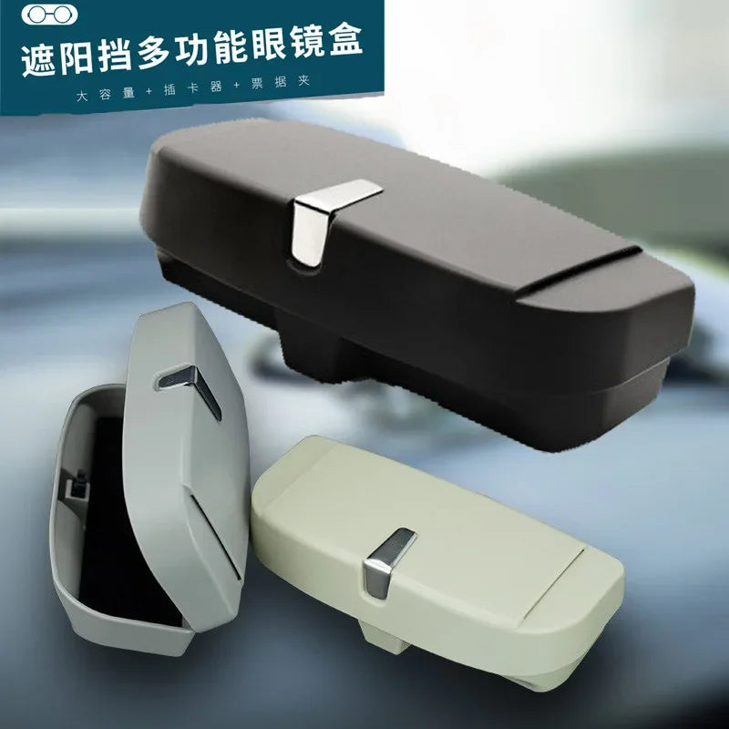 1PC Glasses Holder Magnetic Car Sun Visor Glasses Case Organizer Glasses Box Holder Visor Sunshade Car Holder for Glasses