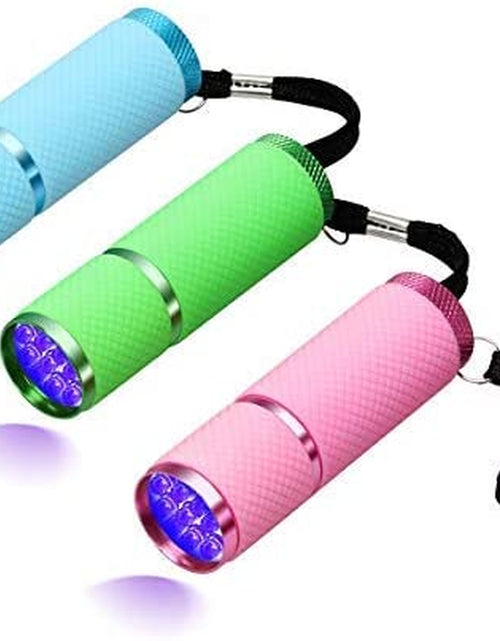 Load image into Gallery viewer, 3Pcs LED Flashlight, Small Glow Flashlights with 9 LED Lights, Portable Light Nail Dryer for Nail Gel (MIXCOLOR)
