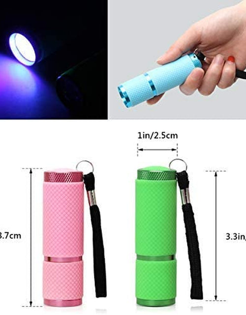 Load image into Gallery viewer, 3Pcs LED Flashlight, Small Glow Flashlights with 9 LED Lights, Portable Light Nail Dryer for Nail Gel (MIXCOLOR)
