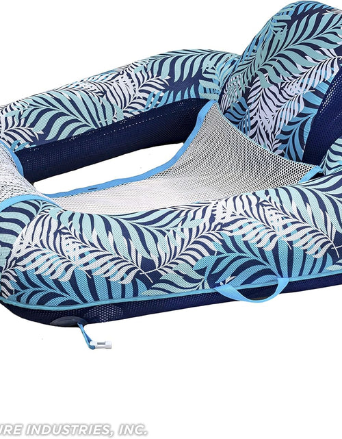 Load image into Gallery viewer, AQUA Zero Gravity Pool Chair Lounge, Inflatable Pool Chair, Adult Pool Float, Heavy Duty, Blue Fern
