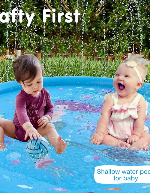 Load image into Gallery viewer, Kids Sprinklers for Outside, Splash Pad for Toddlers &amp; Baby Pool 3-In-1 59&quot; Water Toys Gifts for 1 2 3 4 5 Year Old Boys Girls Splash Play Mat(Mermaid)
