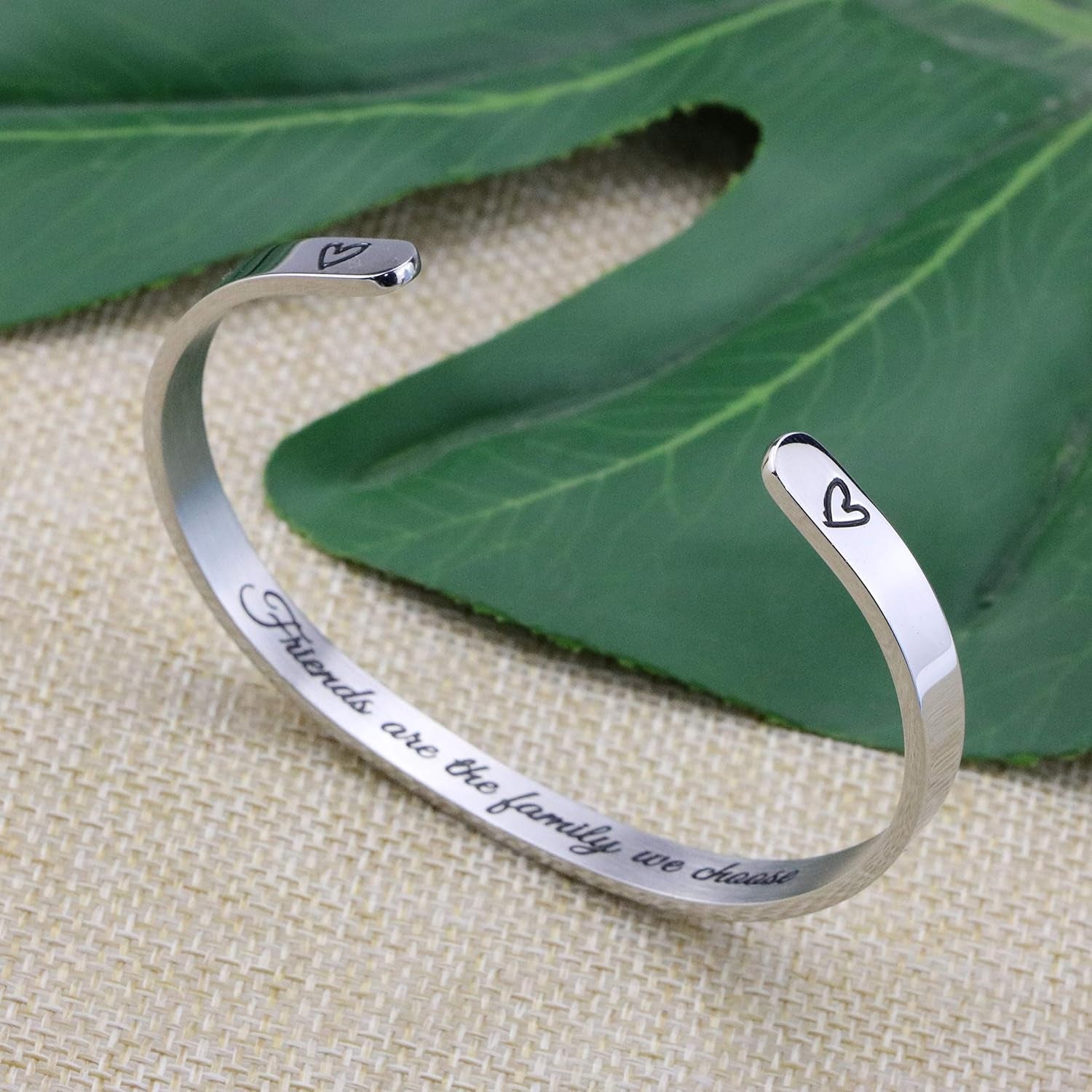 Inspirational Bracelets for Women Mom Personalized Gift for Her Engraved Mantra Cuff Bangle Crown Birthday Jewelry