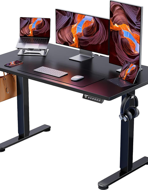 Load image into Gallery viewer, Height Adjustable Electric Standing Desk, 48 X 24 Inches Sit Stand up Desk, Memory Computer Home Office Desk (Black)
