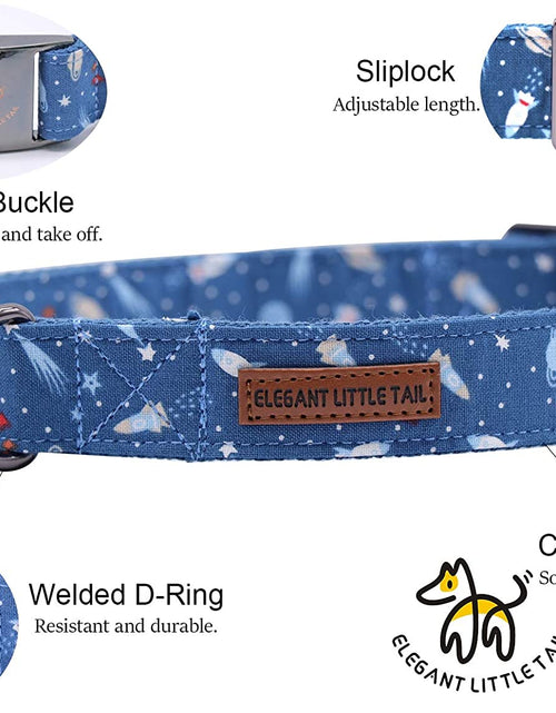 Load image into Gallery viewer, Dog Collar with Bow, Cotton &amp; Webbing, Bowtie Dog Collar, Adjustable Dog Collars for Small Medium Large Dogs and Cats
