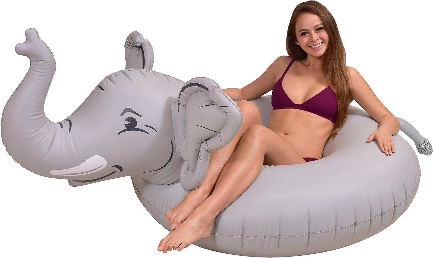 Elephant Pool Float Party Tube - Inflatable Rafts for Adults & Kids